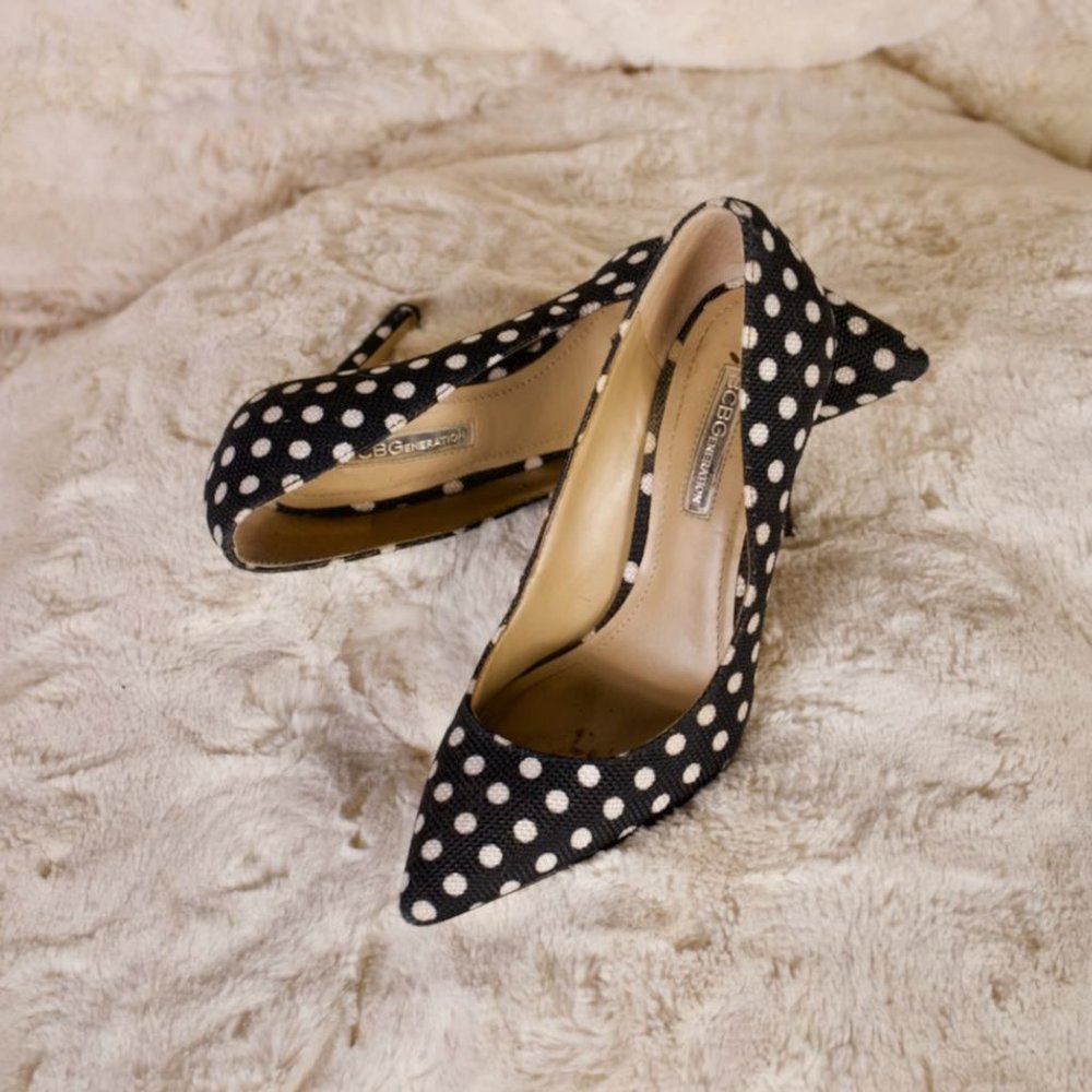BCBG Poka Dot Heels